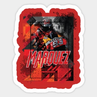 Marc Marquez 93 Superbike Grunge Design Sticker